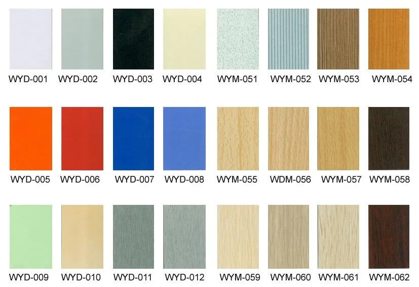 Colour and woodgrain options from our melamine MDF range